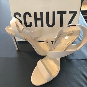 Brand new with tag! Pearl white leather stilettos